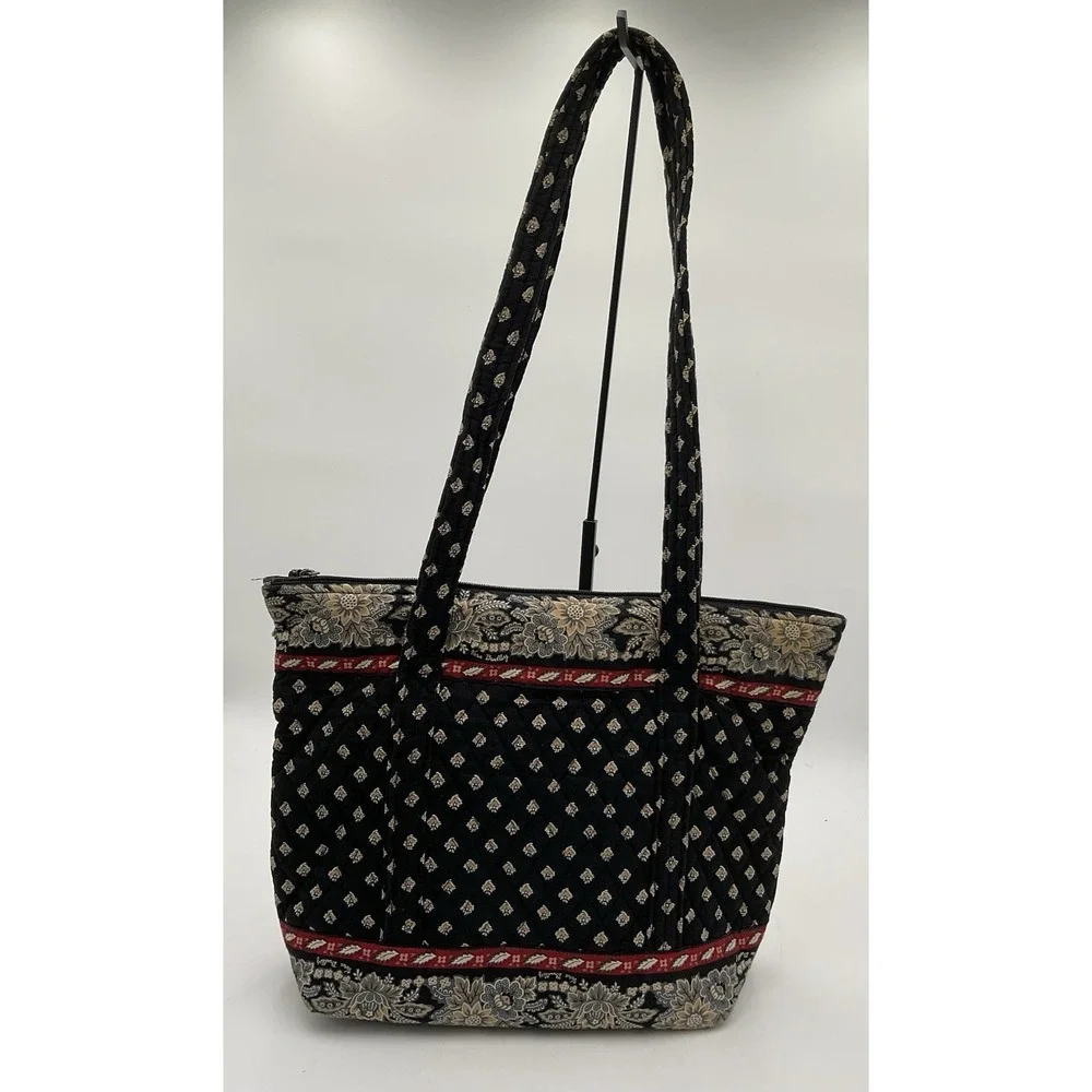 Vera Bradley Black And Paisley Vintage Purse Clutch And Matching Wallet Set